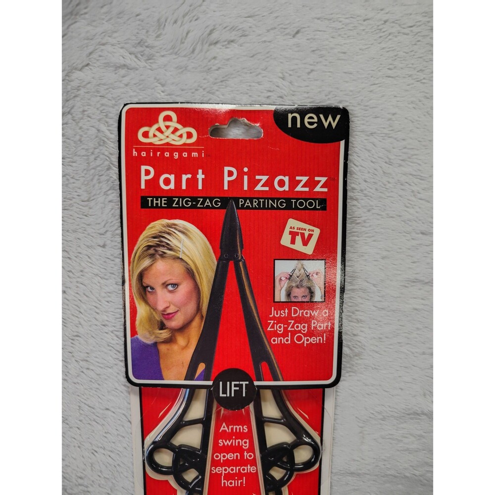 Hairigami Vintage Part Pizazz Zig Zag Hair Parting Tool New in Package - Picture 2 of 7